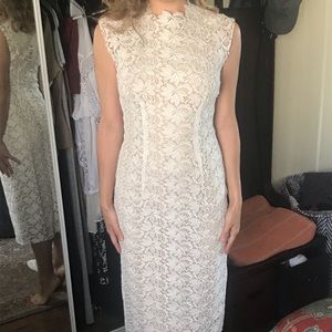 Monique Lhuillier RTW midi lace bridal dress white